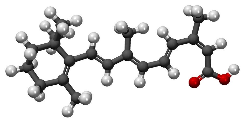 Estructura química de la isotretinoína